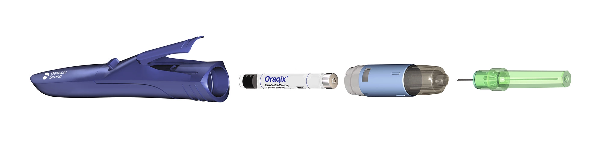 Leichte Vorbereitung trifft praktische Dosiermechanik – der Oraqix Dispenser macht das Auftragen von Oraqix besonders einfach.