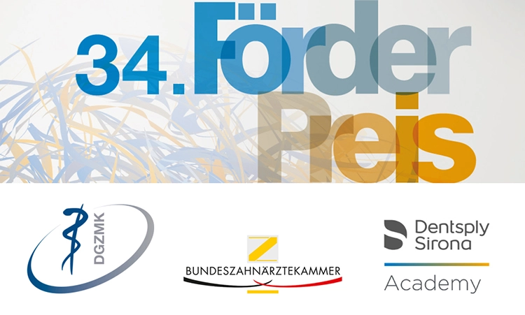 Der 34. Förderpreis wurde von der DGZMK durchgeführt, von der BZÄK unterstützt und von Dentsply Sirona als Sponsor gefördert und praktisch umgesetzt.
