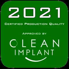 Das “Certified Production Quality” Siegel der CleanImplant Foundation wird jährlich verliehen.