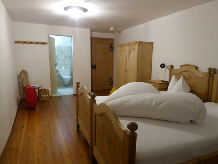 Zimmer im Hotel Chalavaina.
