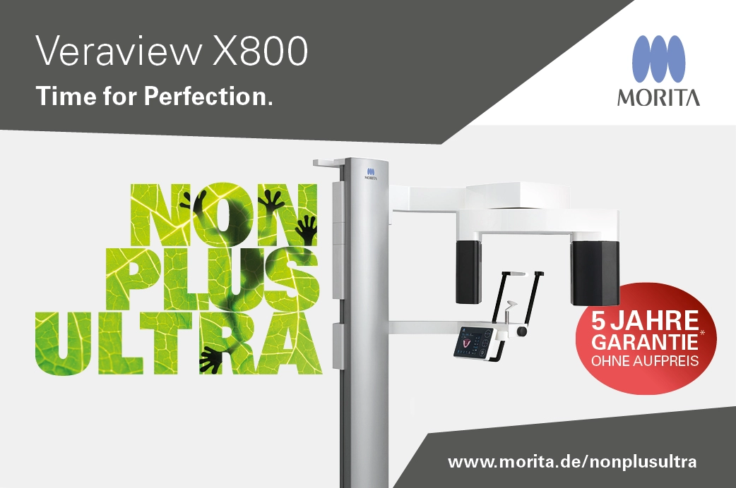 Zeit für Perfektion mit dem Nonplusultra des Röntgens: Für kurze Zeit bietet Morita das Kombinationsgerät Veraview X800 zu einem attraktiven Einstiegspaket an. © J. MORITA EUROPE GMBH