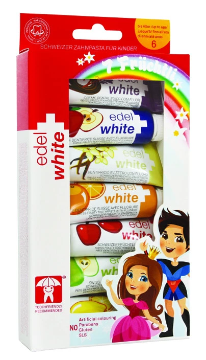 edel+white 7 Früchtli Kinderzahnpasta.