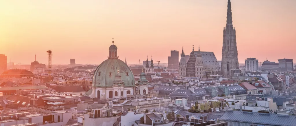Blick auf die österreichische Hauptstadt Wien.