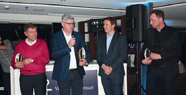 (v.l.n.r.): Uwe Schäfer (CFO, Health AG) und Stefan Mühr (COO Health AG), Haris Hajro (Chief Administrative Officer, BAWAG Group) sowie Jan Schellenberger (CTO, Health AG), informierten über die zukünftigen Ziele und Dienstleistungsideen des Unternehm