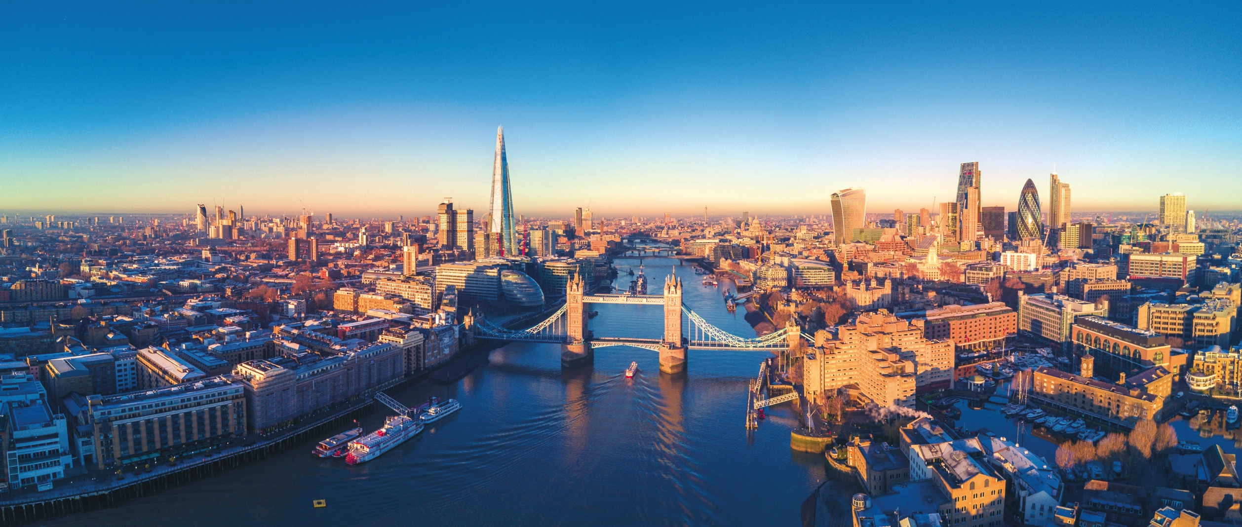 Blick auf London.