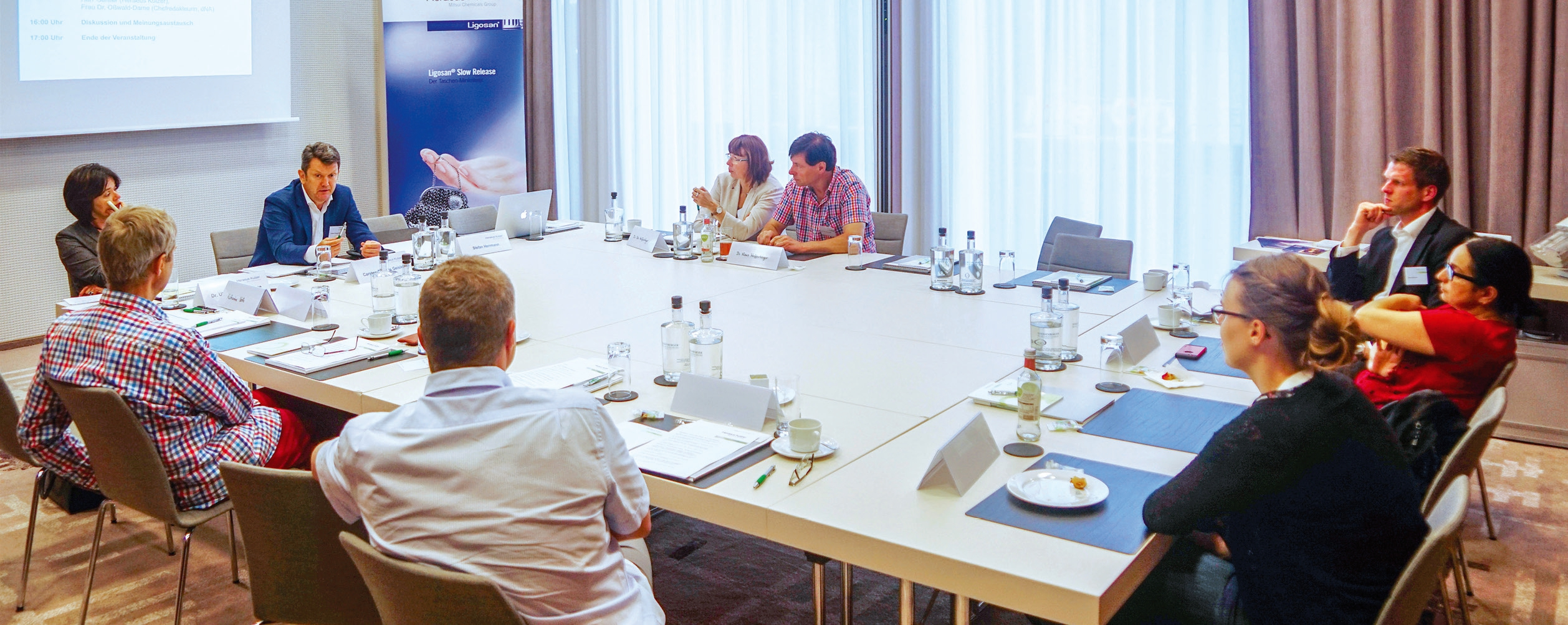 Die Diskussionsrunde zu Ligosan Slow Release auf einen Blick.