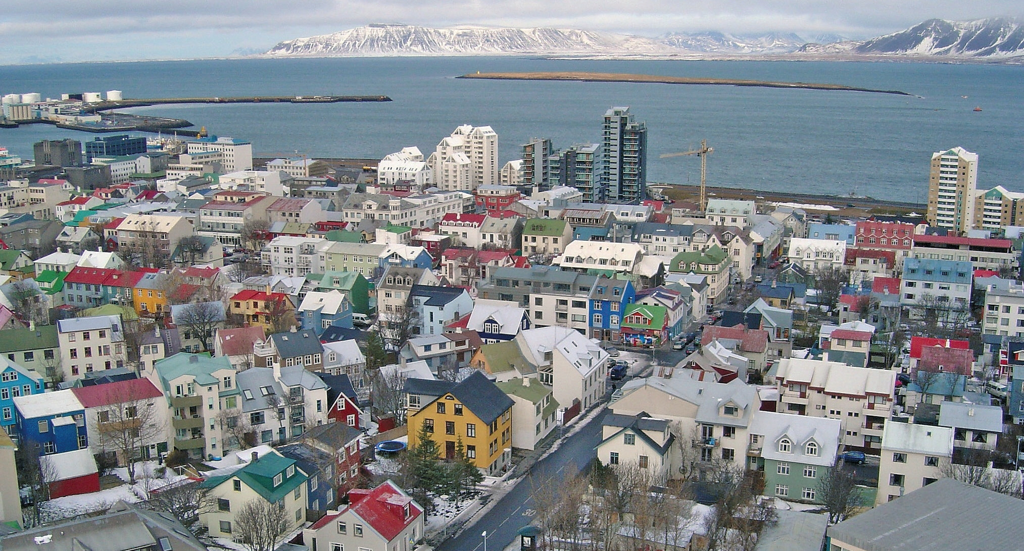 Blick auf Islands Hauptstadt Reykjavik.
