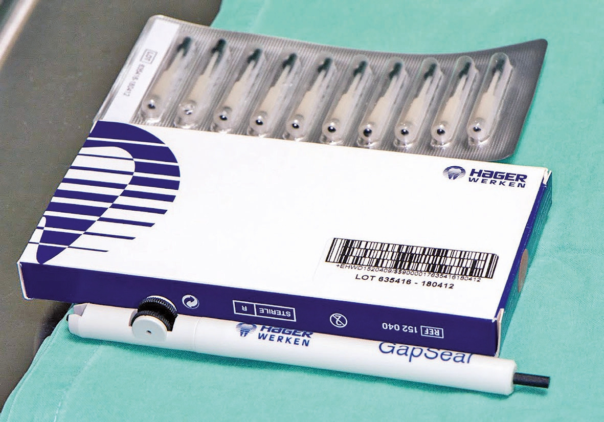 Abb. 1: GapSeal® sterile Einwegtips mit Applikator.
