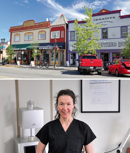 Abb. 2 u. 3: In diesem Wohlfühl-Ensemble in Whitehorse, Yukon, gibt ZTM Beatrix Goltz den Patienten ein schönes Lächeln zurück.