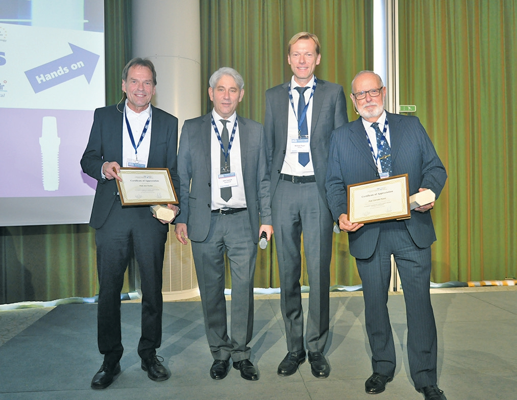 Von links: Prof. Jens Fischer, Dr. Jens Tartsch, Prof. Michael Payer und Prof. Corrado Piconi.