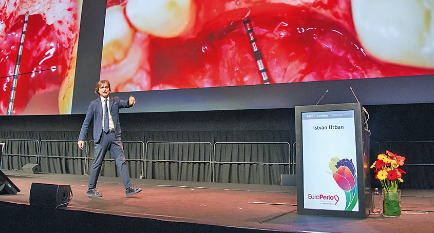 Dr. István Urbán sprach über die Fortschritte in der vertikalen und horizontalen Knochenaugmentation.