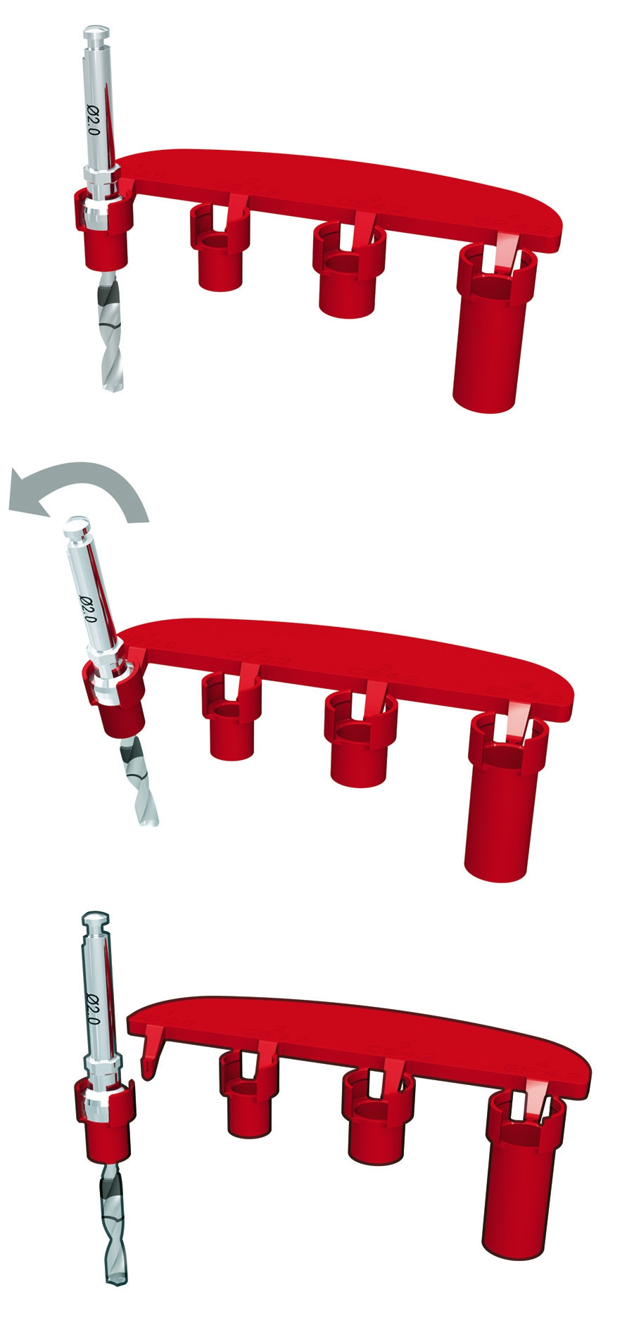 Das Tiefenstopp-System für Flexibilität und Sicherheit in der chirurgischen Aufbereitung.