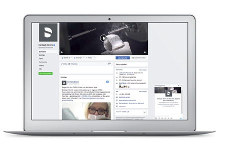 Relaunch der Facebook-Seite von Dentsply Sirona zur IDS 2017.