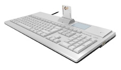 Tastatur mit Kartenterminal.