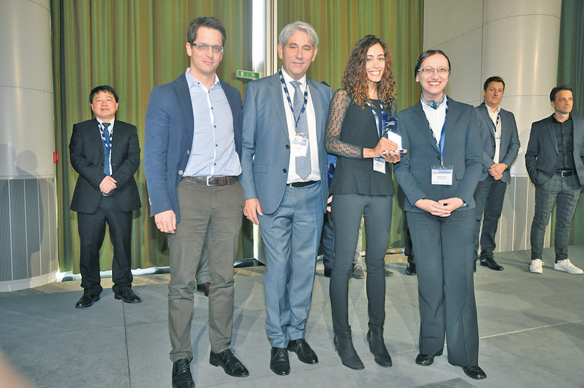 Dr. Mona Monzavi, eine der Gewinnerinnen des ESCI Award 2019, gemeinsam mit Dr. Röhling, Dr. Tartsch und Prof. Özcan.