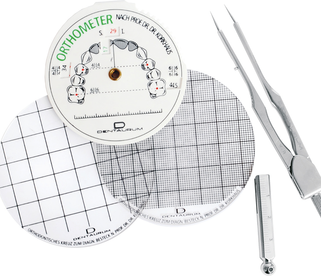 Abb. 6: Besteck nach Professor Korkhaus als Grundlage der Istwert-Messung und Sollwert-Berechnung.