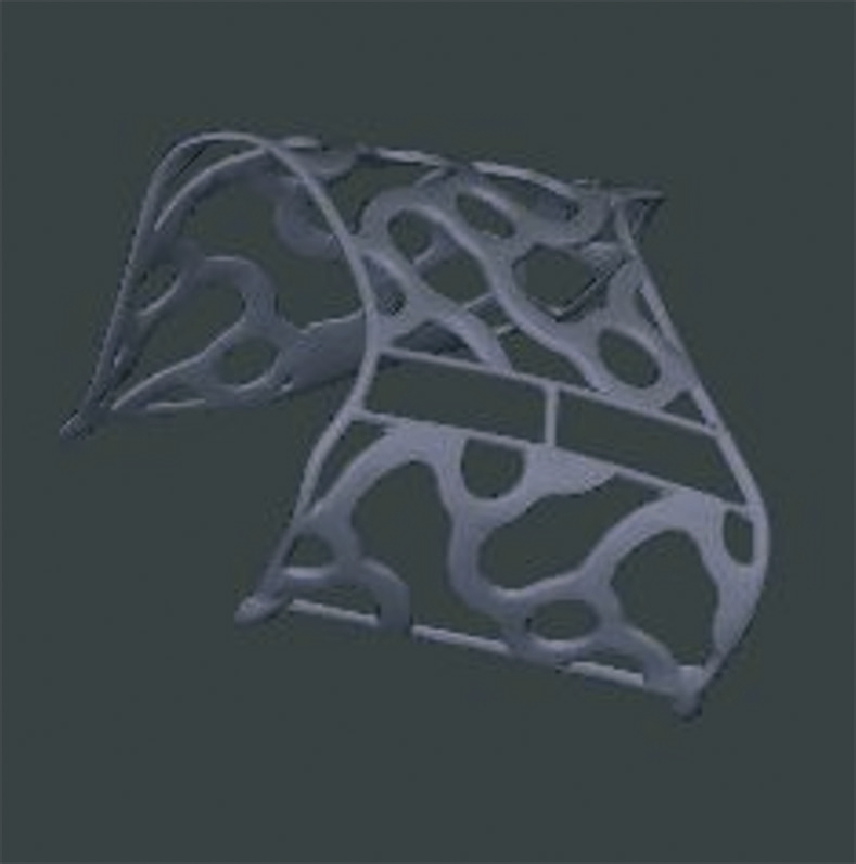 Abb. 14: Virtuelles Design des Titangitters.