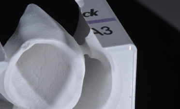 Abb. 19: Die mit der CEREC MC XL trockengefräste Krone. Fallbeispiel 2