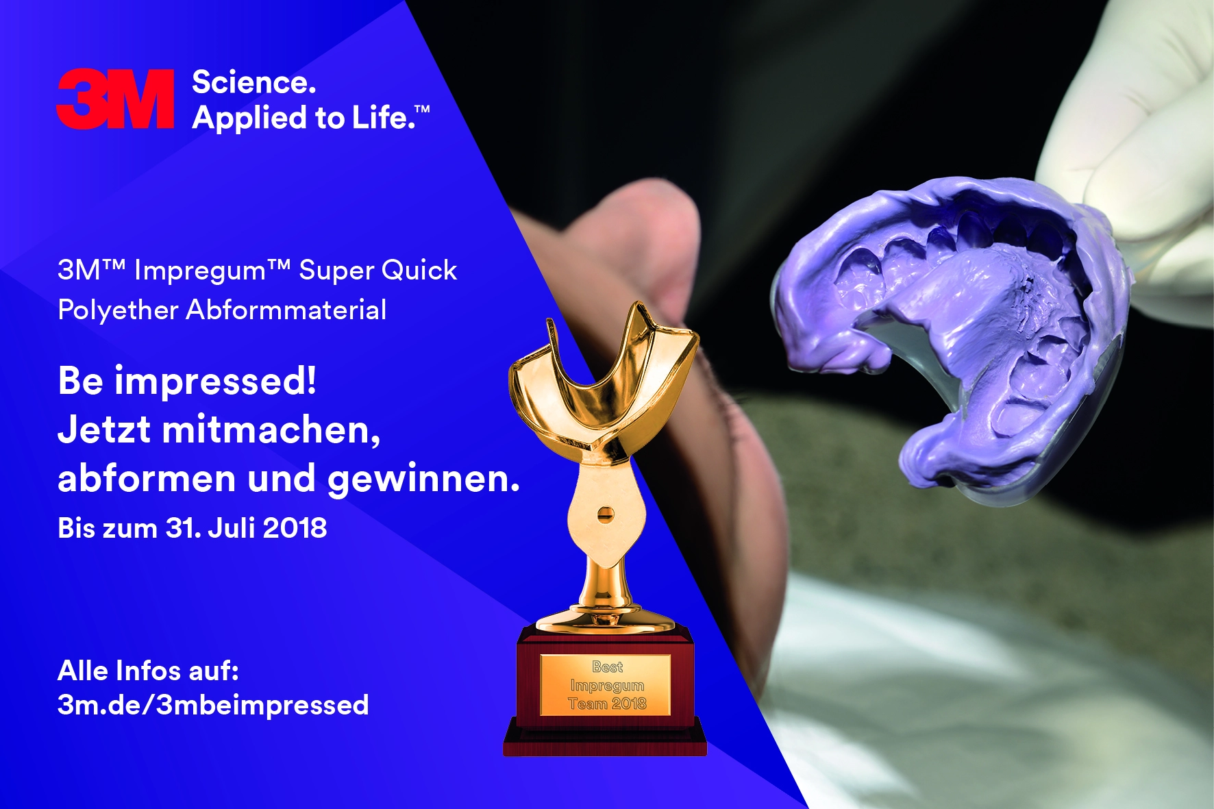 Jetzt 3M Impregum Penta Super Quick Polyether Abformmaterial testen und Gewinnchancen nutzen!