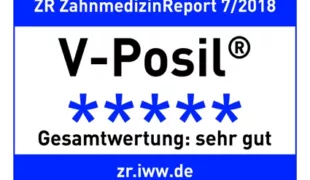 Die Test-Zahnärzte des renommierten Zahnmedizin Reports bewerten V-Posil als „sehr gut“ und mit fünf von fünf Sternen.