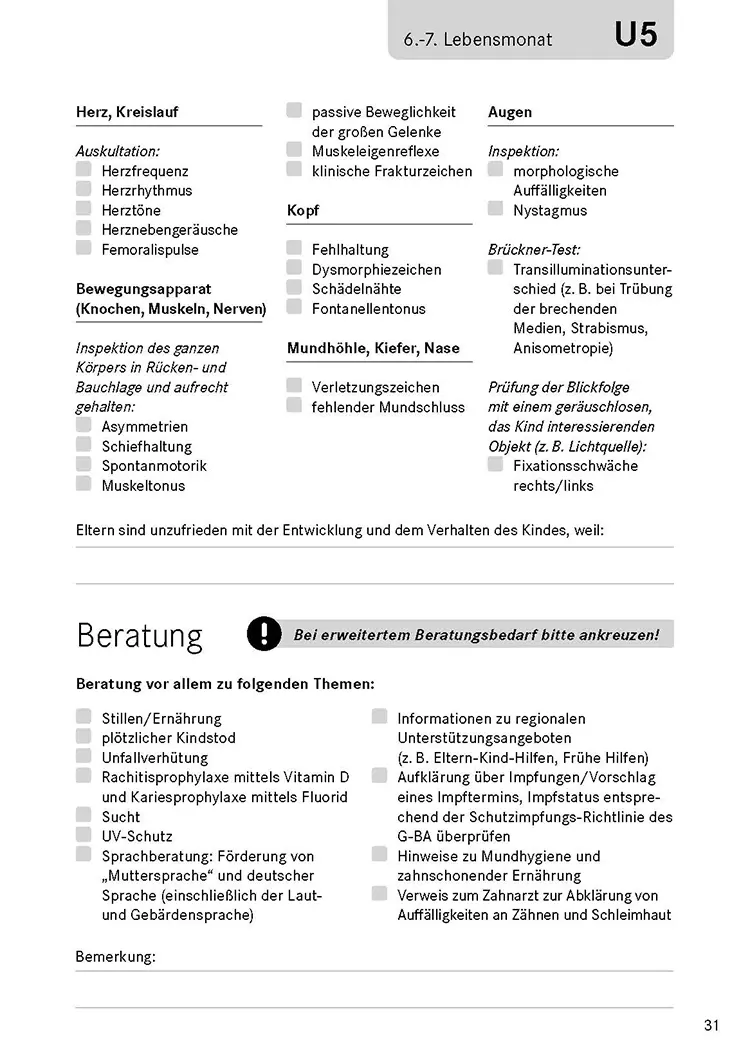 Abb. 1a, b: So soll die Rate der Erstvorstellungen beim
Zahnarzt mit Durchbruch des ersten Milchzahns (ca. 6. Lebensmonat, U5) erhöht und dadurch Frühkindliche
Karies vermieden werden. Zudem enthält es potenziell wichtige Informationen zum allgemeinen Gesundheitszustand
des Kindes.