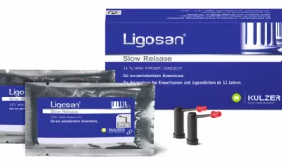Im Rahmen der UPT setzt Dr. Matthias Lotz bei Rezidiven und Taschen mit Sondierungstiefen von mehr als 5 mm Ligosan Slow Release ein.