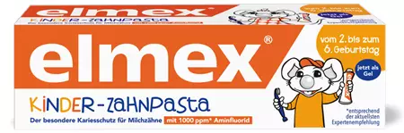 elmex® Kinder-Zahnpasta, ÖKO-TEST „sehr gut“.