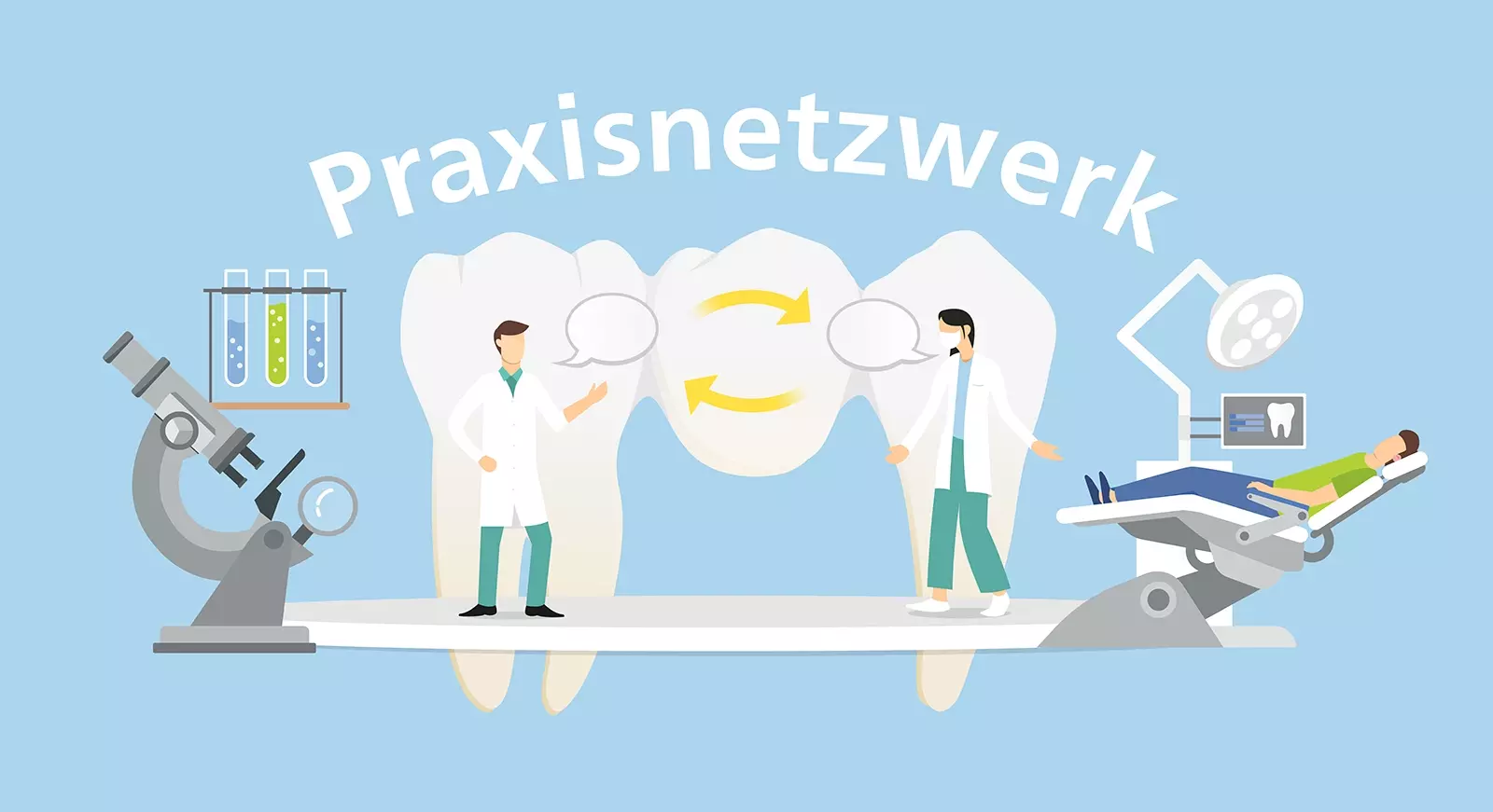 Abb. 1: Praxisnetzwerke dienen als Brücke, um Spannungsfelder zwischen Versorgungspraxen und akademischen Einrichtungen zu reduzieren.