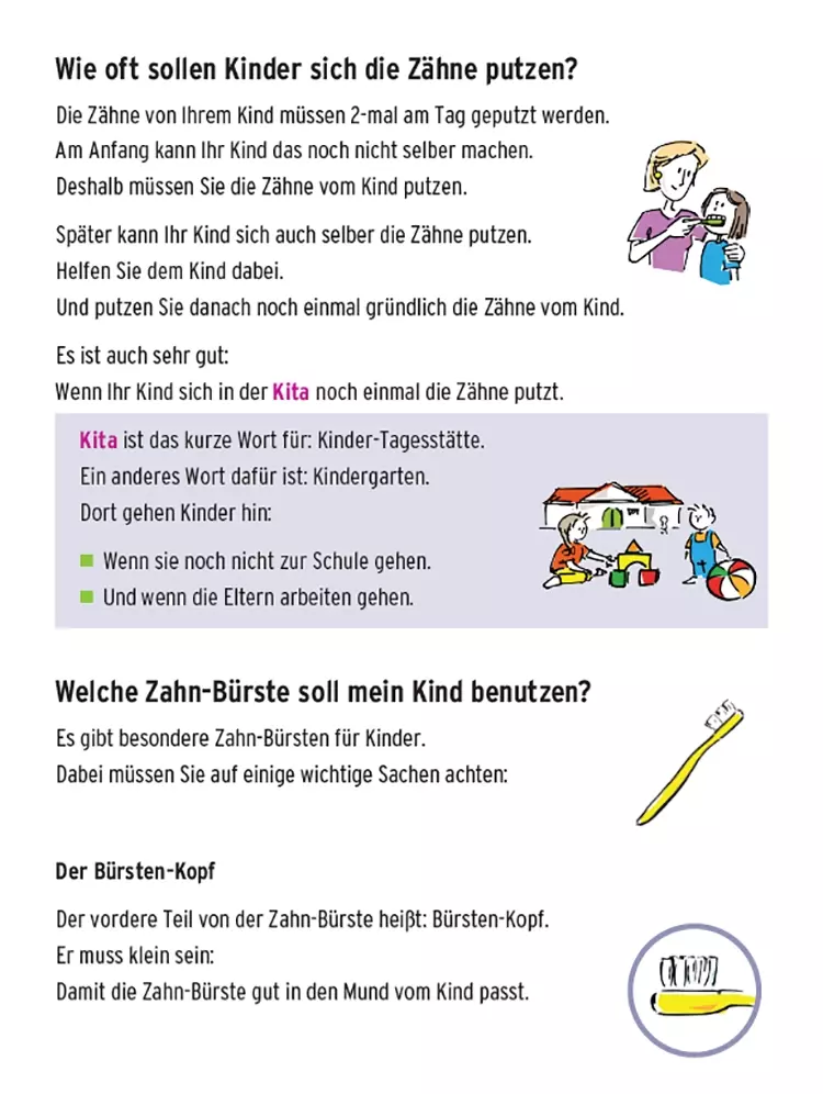 Die liebevoll illustrierte Version des Elternbriefs in leichter Sprache macht für die Inhalte alle leicht verständlich.