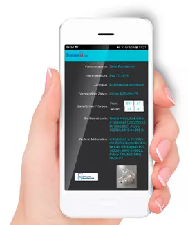 DentureID-App auf dem Smartphone.