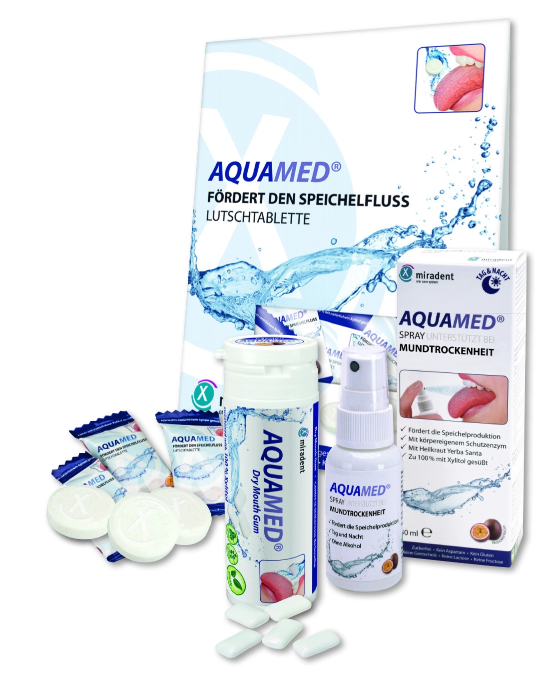 Die AQUAMED Produktserie.