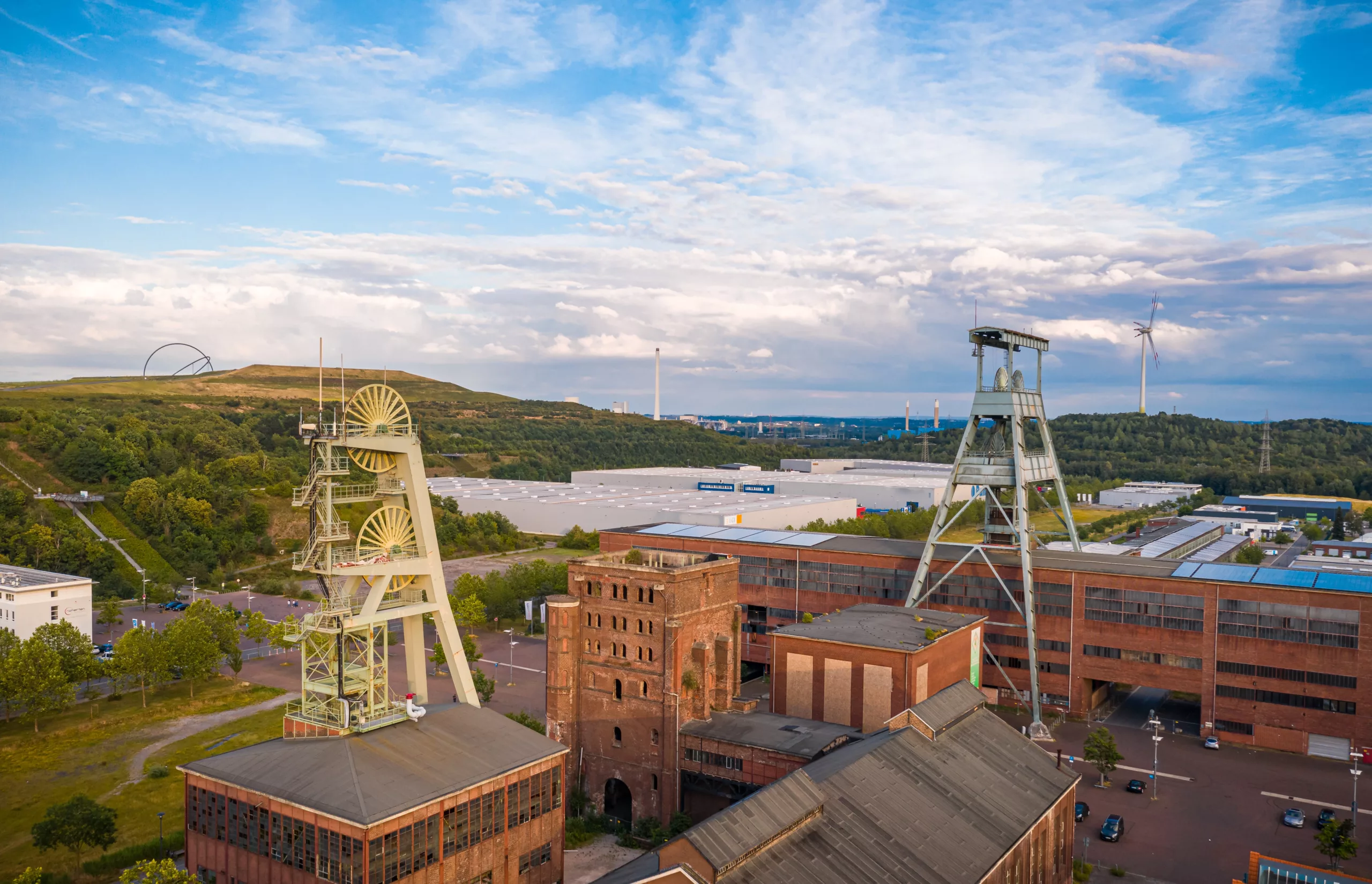 Blick auf die Zeche Ewald in Herten.