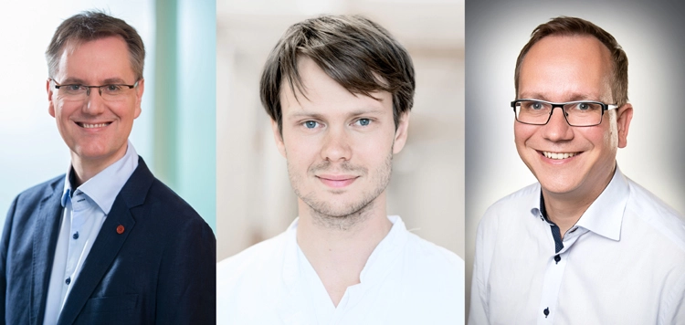 Abb. 1: PD Dr. Sven Rinke, Dr. Tim Hausdörfer und Prof. Dr. Dirk Ziebolz.