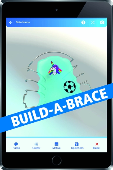 Die „Build-a-Brace“-App ist für alle Smartphone-Modelle und Tablets erhältlich.