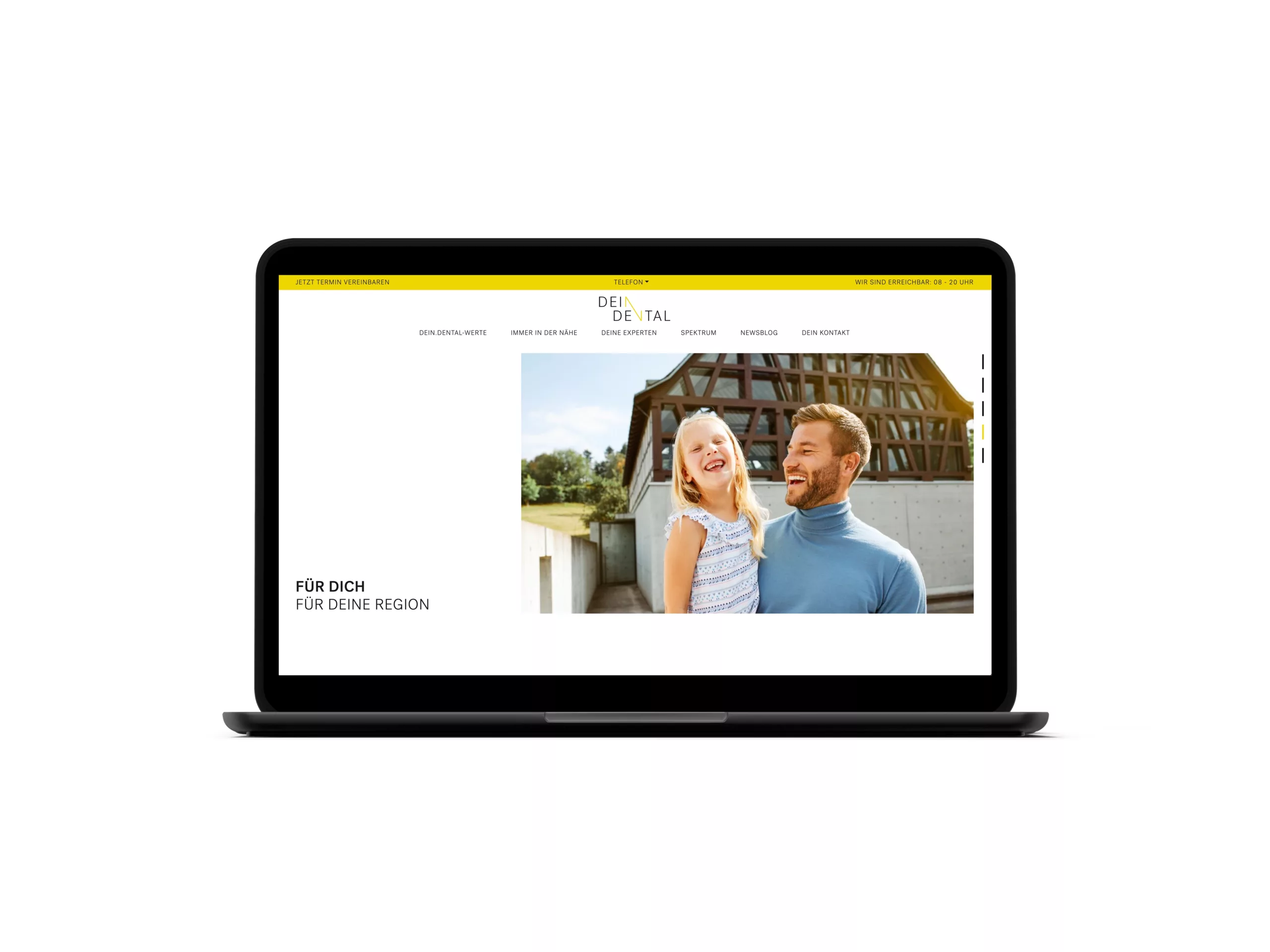 Mockup einer Webseite