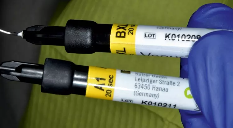 Abb. 24: Die Venus Diamond Flow Farben A1 und BXL (Venus Diamond Flow)
werden zur Korrektur verwendet.