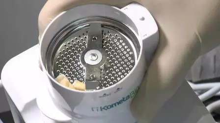 Abb. 2: Die Zähne im Smart Grinder geschreddert.