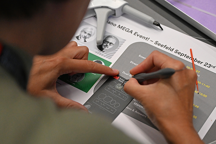 Umsetzung des Essential Lines-Konzepts auf der Vorlage.