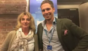 Alexa Saphörster und Jan Papenbrock, Founder & CEO von BLUE SAFETY