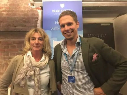Alexa Saphörster und Jan Papenbrock, Founder & CEO von BLUE SAFETY