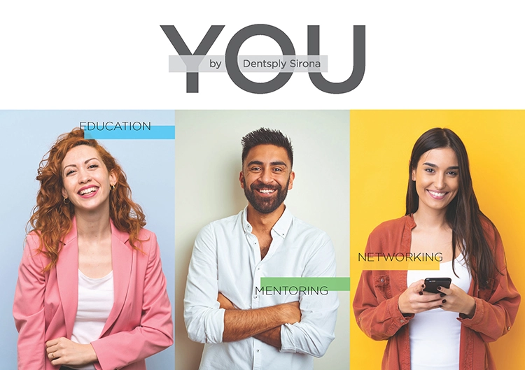 Das Visual des YOU-Programms für junge Zahnmediziner von Dentsply Sirona.
