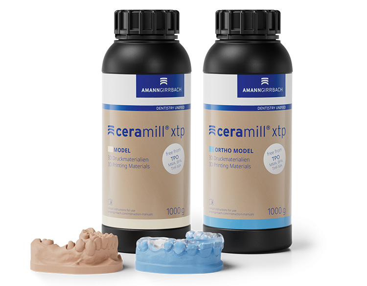 Ceramill XTP_Model Gold+Ortho Model Blue mit Schauarbeiten.