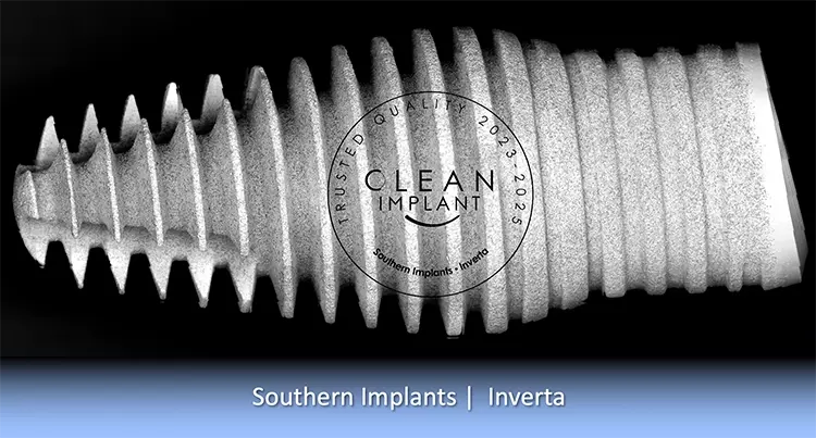 REM Bild des „INVERTA“ Implantats von Southern Implants.