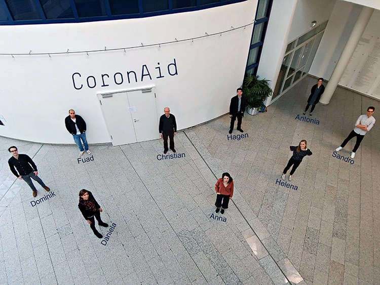 Das Kernteam der Initiative CoronAid (Fotomontage).