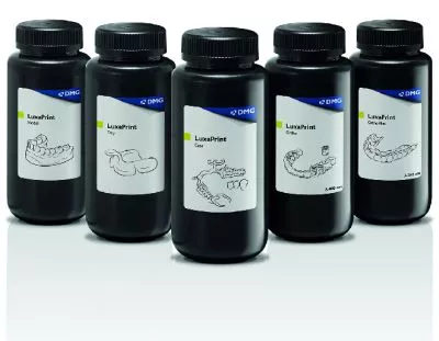 Neue Materialfamilie LuxaPrint für additive digitale Prothetik.