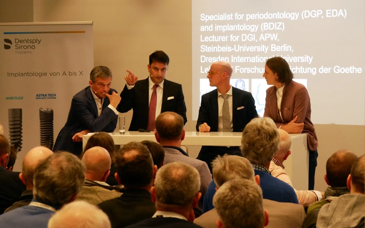 Die Referenten des DGI-Workshops (v.l.n.r.): PD Dr. Dr. Markus Schlee, Dr. Puria Parvini, Dr. Christopher Köttgen und Prof. Michael Stimmelmayr.