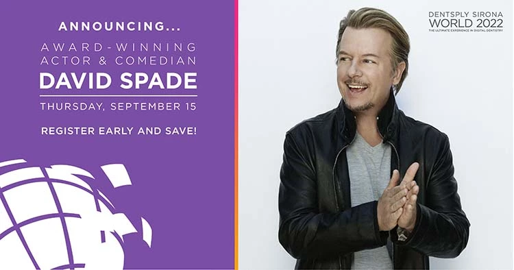 Einer der Stargäste der Dentsply Sirona World 2022 wird Comedian David Spade sein. Tickets zum Frühbucherpreis sind ab sofort bis zum 30. Juni 2022 erhältlich.