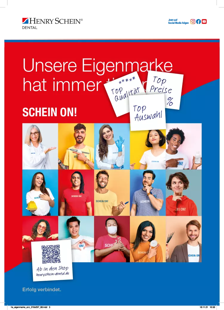 Unter dem Motto „Schein On“ präsentiert Henry Schein den neuen Eigenmarken-Katalog in frischem Design und intuitivem Aufbau.
