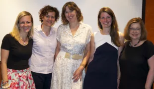 V. l.: Vizepräsidentin Juliane von Hoyningen-Huene, 2. Vizepräsidentin ZTM Antje Unger, Präsidentin Dr. Susanne Fath, Schatzmeisterin Dr. Kathleen Menzel und Beirat Wissenschaft PD Dr. Dr. Christiane Gleissner.