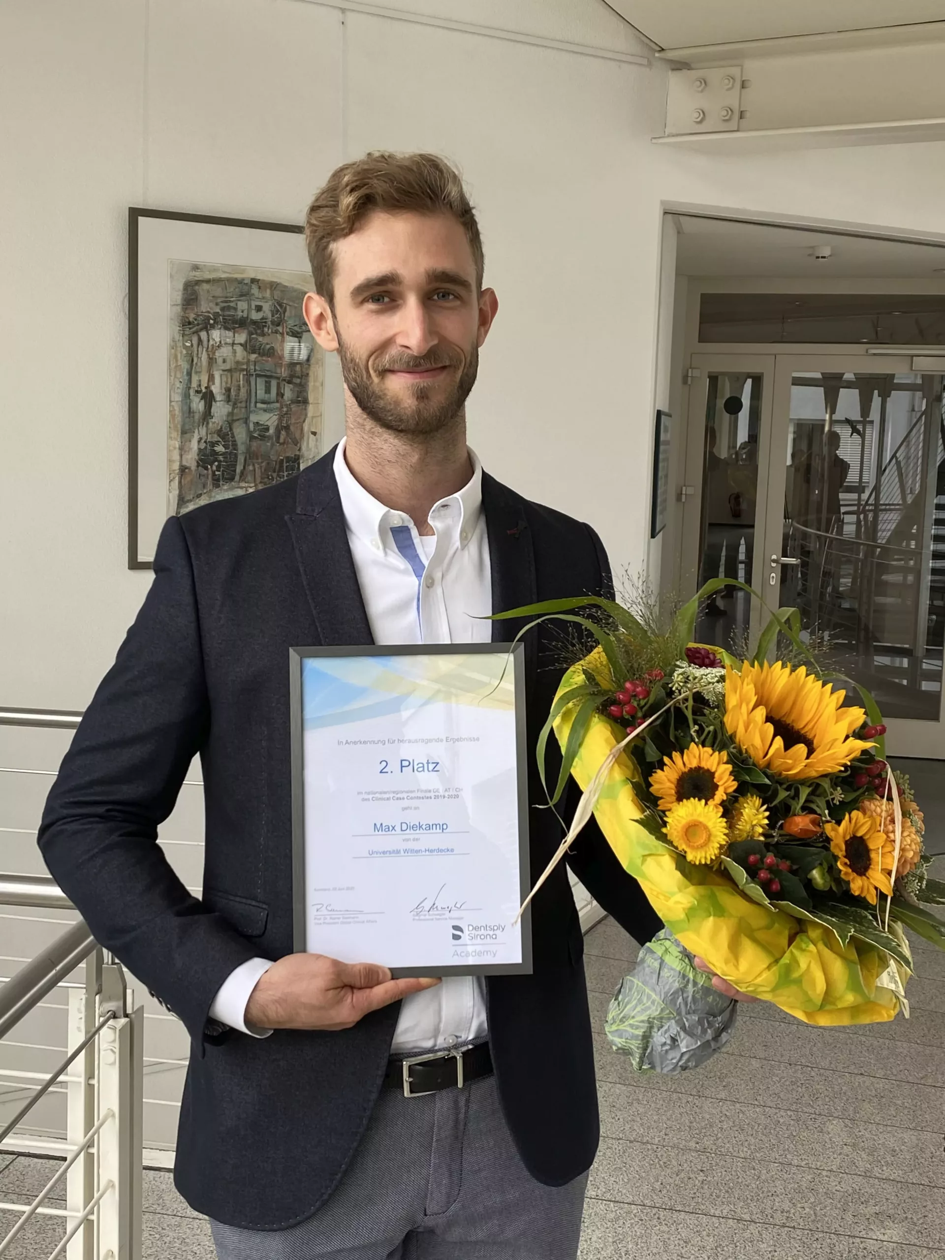 Student und Preisträger Max Diekamp.